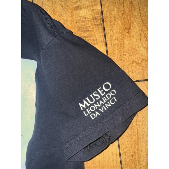 Leonardo Da Vinci Museum T-Shirt Black XS 17x22 Art Graphic Tee - Picture 3 of 4